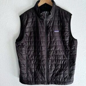 Patagonia Men's Nano Puff Vest Black Sz Large